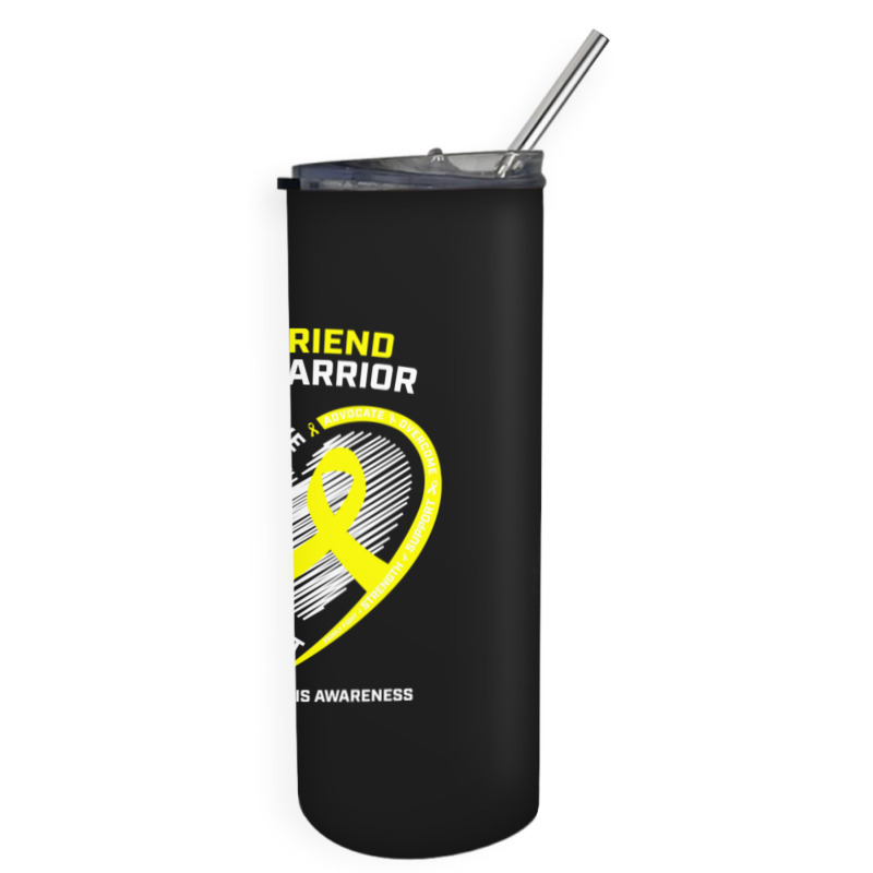 Women Men Yellow Endo Warrior Friend Endometriosis Awareness Skinny Tumbler | Artistshot