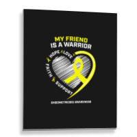 Women Men Yellow Endo Warrior Friend Endometriosis Awareness Metal Print Vertical | Artistshot