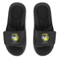 Women Men Yellow Endo Warrior Friend Endometriosis Awareness Slide Sandal | Artistshot