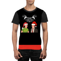 Peep Show Christmas Poster Green Graphic T-shirt | Artistshot