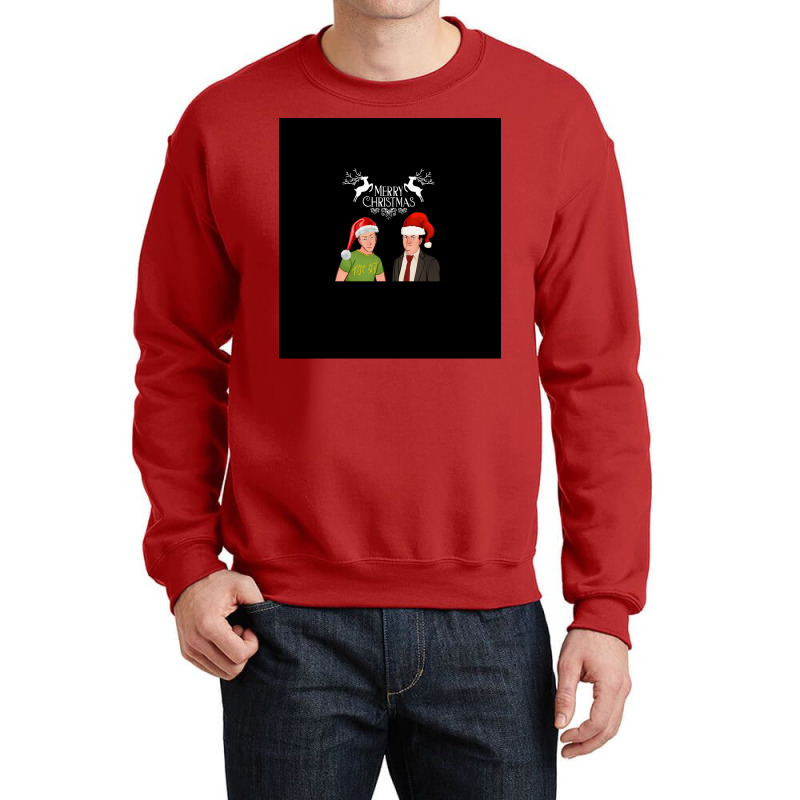 Peep Show Christmas Poster Green Crewneck Sweatshirt | Artistshot