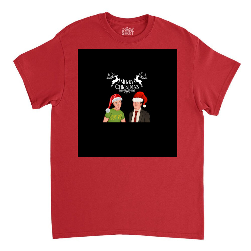 Peep Show Christmas Poster Green Classic T-shirt | Artistshot