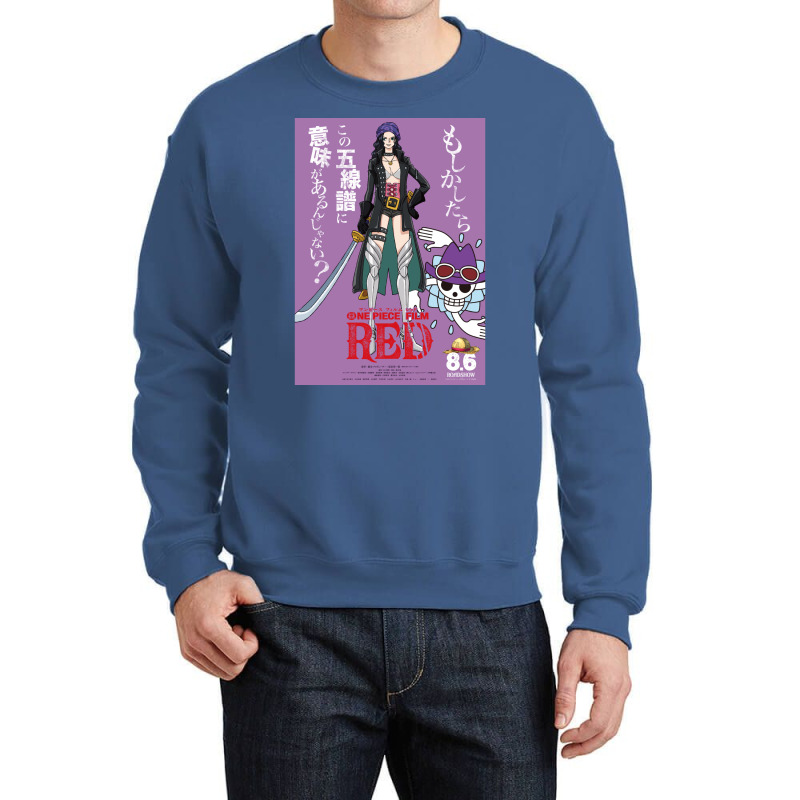 One Piece Film Red Poster, Robin Active Blue 80s Crewneck Sweatshirt | Artistshot