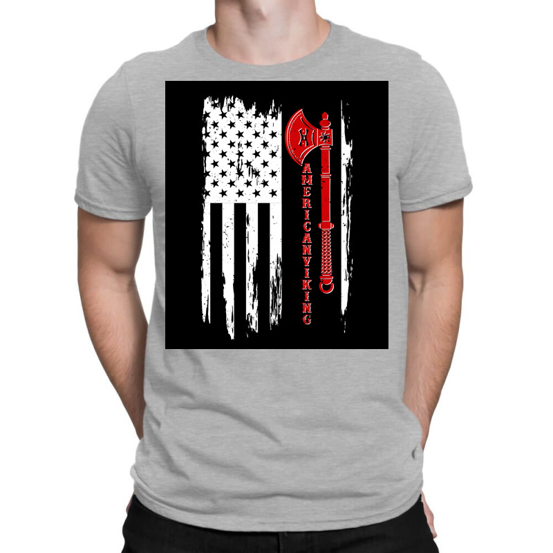 Vintage American Viking Usa Flag  Humor 70s T-shirt | Artistshot