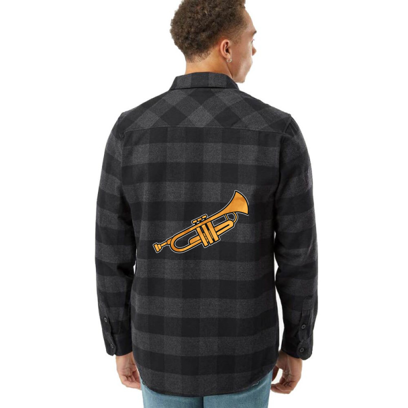 Trumpet Instrument Brass Music Musician Flannel Shirt by SiroBrandonSoto | Artistshot