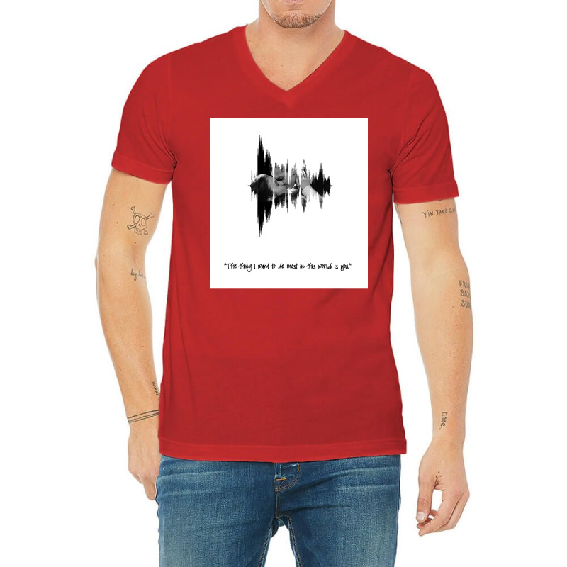 Wayhaught Sound Wave The Thing I Want To Do Most Is You Wynonna Earp V-neck Tee | Artistshot