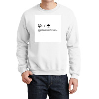 Number Five Hargreeves Definition And Umbrella Poster Green Crewneck Sweatshirt | Artistshot