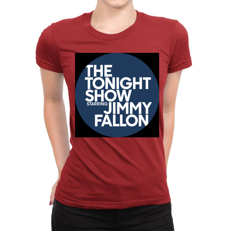 Pak Rt Dan Bu Rt Sukan Nonton The Tonight Show Poster Love Ladies Fitted T-Shirt by verriaharzi4 | Artistshot