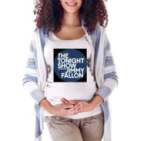 Pak Rt Dan Bu Rt Sukan Nonton The Tonight Show Poster Love Maternity Scoop Neck T-shirt | Artistshot