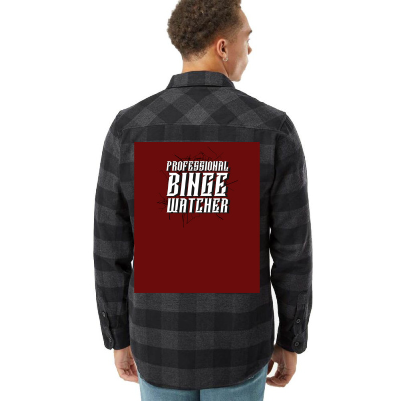 Professional Binge Watcher Poster Cute Flannel Shirt by verriaharzi4 | Artistshot