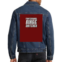 Professional Binge Watcher Poster Cute Men Denim Jacket | Artistshot