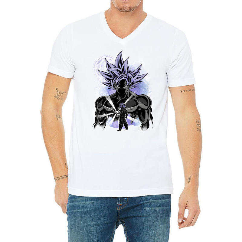 Ultra Instinct Hero V-Neck Tee by dobajagoldiiy | Artistshot