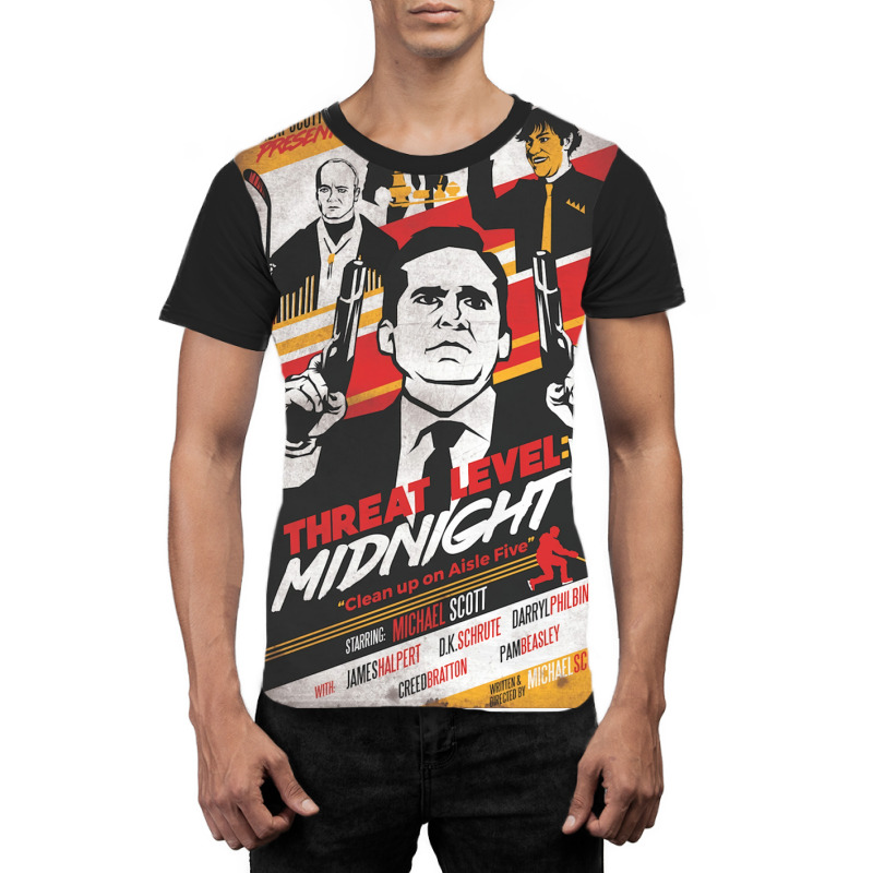 Threat Level Midnight Clean Up On Aisle Five Poster Retro Graphic T-shirt | Artistshot