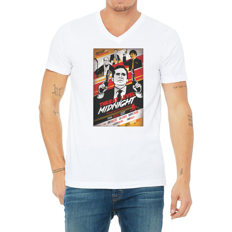 Threat Level Midnight Clean Up On Aisle Five Poster Retro V-neck Tee | Artistshot