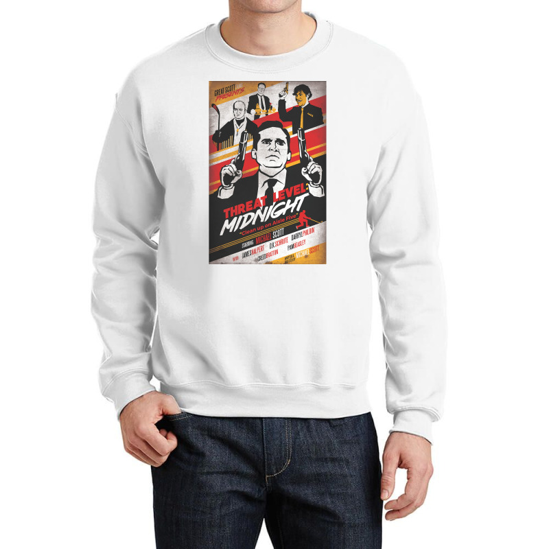 Threat Level Midnight Clean Up On Aisle Five Poster Retro Crewneck Sweatshirt | Artistshot