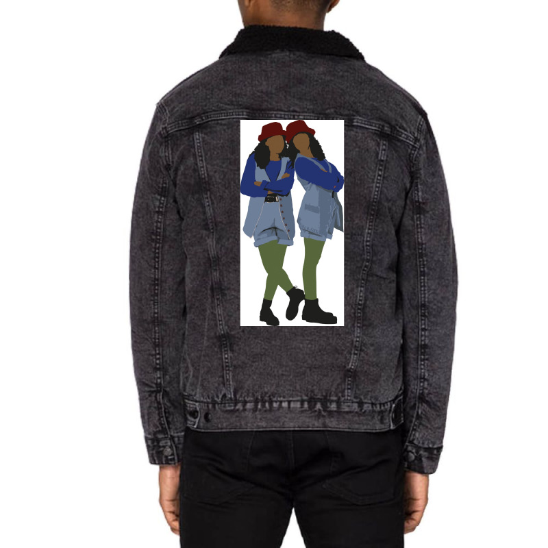 Tia Tamera Sister Sister Poster Gift Unisex Sherpa-lined Denim Jacket | Artistshot