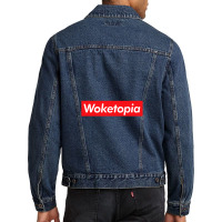 Woketopia Battle The Moral Ground Men Denim Jacket | Artistshot