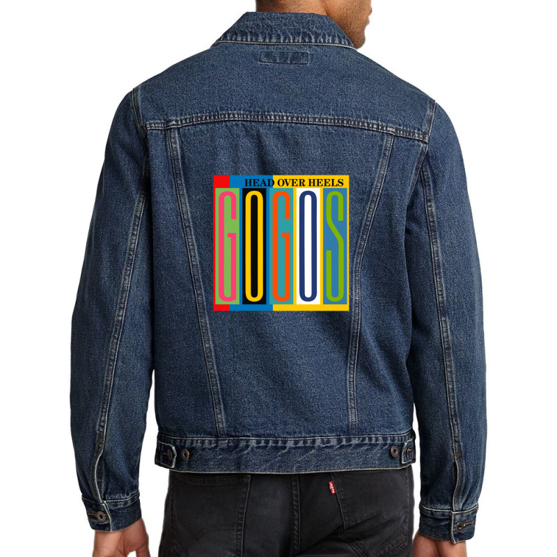 Head Over Heels The Gogo's With Backgorund Head Over Heels The Gogo's  Men Denim Jacket by FrederickWoten | Artistshot