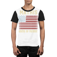 Mathis Last Name Surname American Flag Family Graphic T-shirt | Artistshot