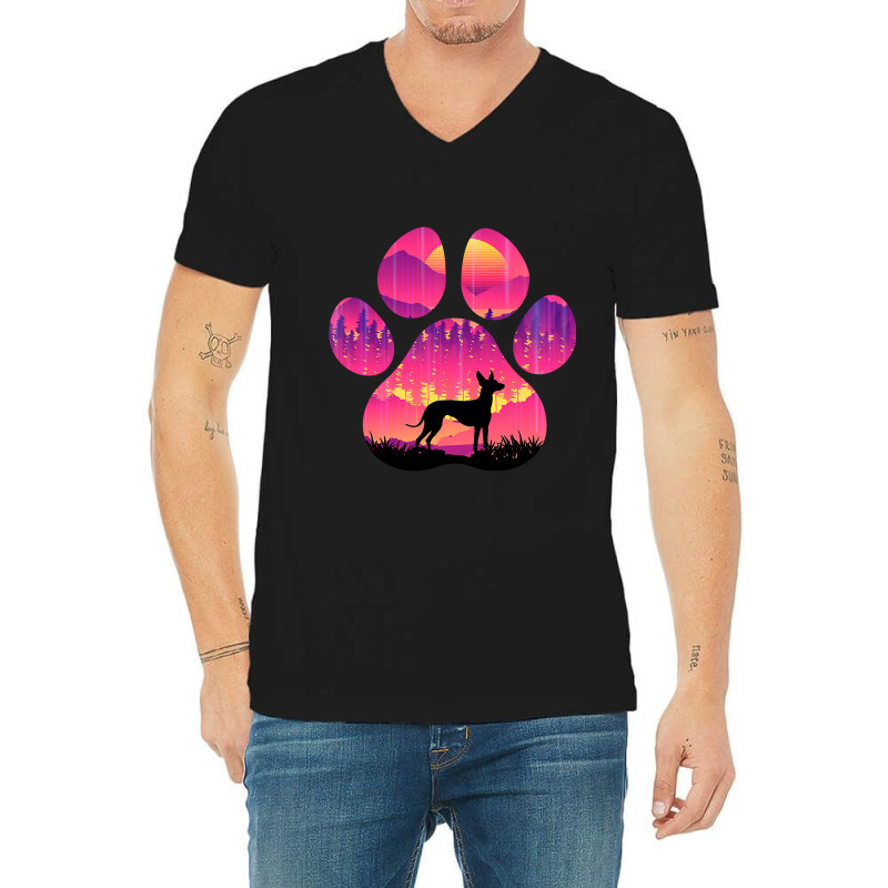 Cirneco Dell_etna Paw Mom Dad Dog Lover Women Men 185 V-neck Tee | Artistshot