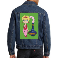 I Dream Of Jeannie Poster Green Men Denim Jacket | Artistshot