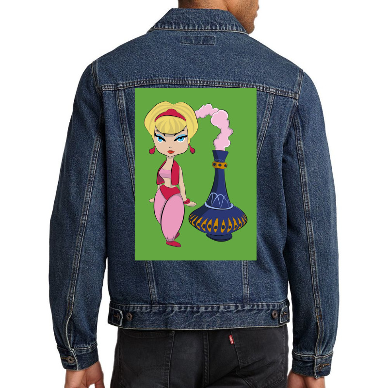 I Dream Of Jeannie Poster Green Men Denim Jacket by ajidkannurp | Artistshot