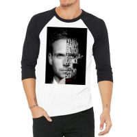 Black And White Mike Ross Quote Poster Love 3/4 Sleeve Shirt | Artistshot