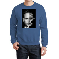 Black And White Mike Ross Quote Poster Love Crewneck Sweatshirt | Artistshot