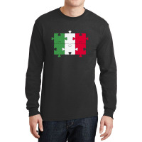 Autism Heart Jigsaw Puzzle Of Italian Flag Long Sleeve Shirts | Artistshot