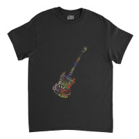 Guitar Typology No Background Classic T-shirt | Artistshot