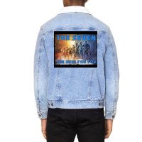 The Boys Tv Show The Seven Poster Travel Green Unisex Sherpa-lined Denim Jacket | Artistshot