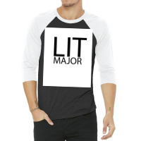 Lit Major Poster Love 3/4 Sleeve Shirt | Artistshot