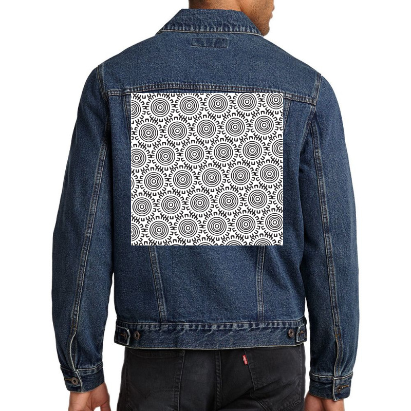 Ancient Viking Rune Stave Embossed Print  Cute Retro Men Denim Jacket | Artistshot