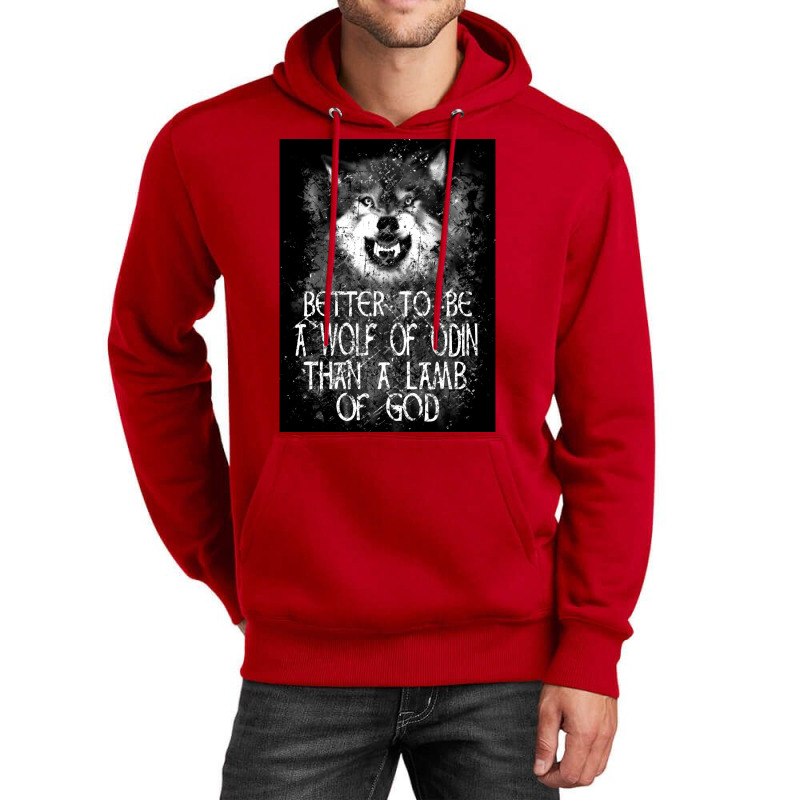 Better To Be A Wolf Of Odin Than A Lamb Of God 4  Blue 70s Unisex Hoodie | Artistshot