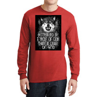 Better To Be A Wolf Of Odin Than A Lamb Of God 4  Blue 70s Long Sleeve Shirts | Artistshot