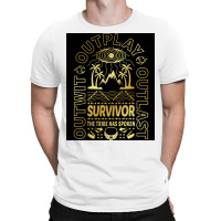 Golden Retro Survivor Poster Gift T-shirt | Artistshot