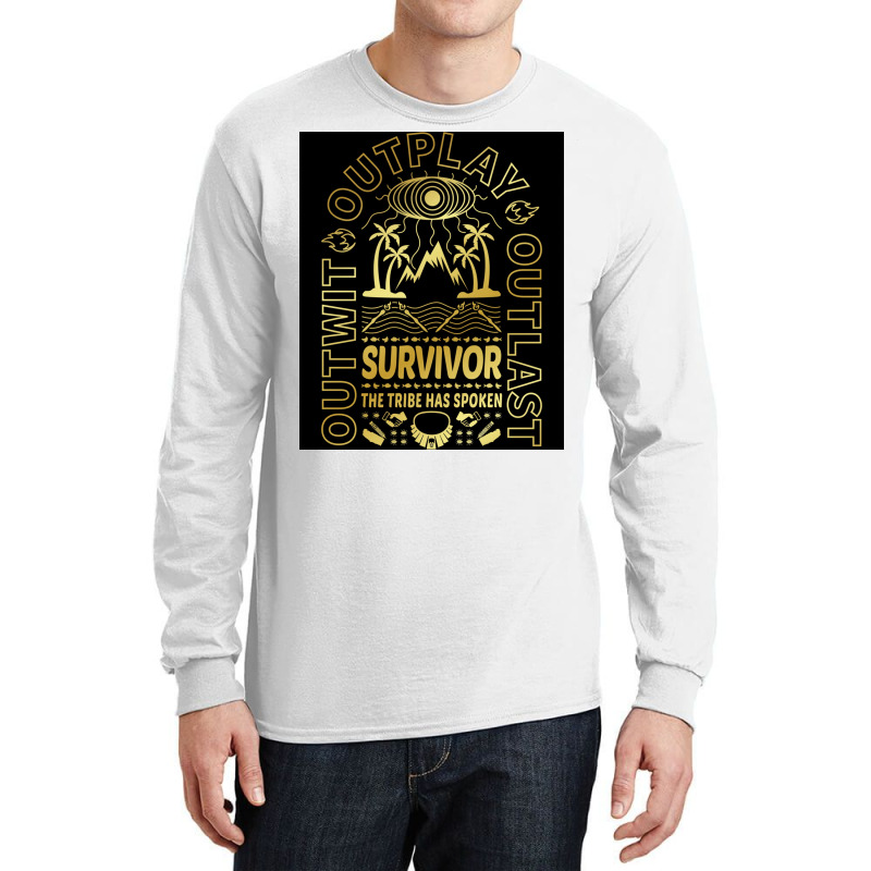 Golden Retro Survivor Poster Gift Long Sleeve Shirts by sivelslebeckl | Artistshot