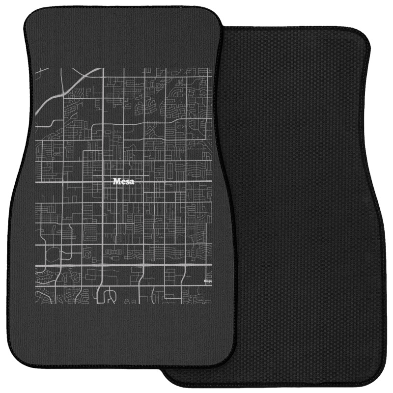 Mesa Arizona Map  Map Of Mesa Arizona  Modern Map Of Mesa Arizona  Mes Front Car Mat | Artistshot