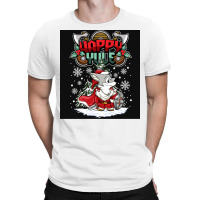 Happy Yule Viking Husky Dog Christmas  Quote Red T-shirt | Artistshot