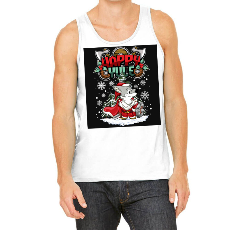 Happy Yule Viking Husky Dog Christmas  Quote Red Tank Top | Artistshot