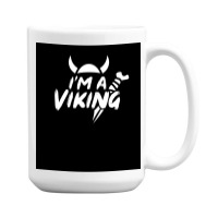 I Am A Viking  Green Aesthetic 15 Oz Coffee Mug | Artistshot