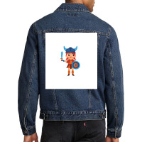 Little Viking Girl  Blue Hippie Men Denim Jacket | Artistshot