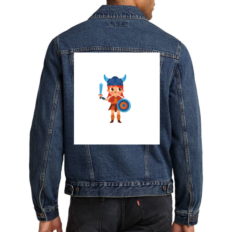 Little Viking Girl  Blue Hippie Men Denim Jacket | Artistshot