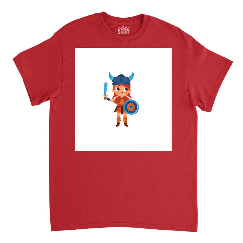 Little Viking Girl  Blue Hippie Classic T-shirt | Artistshot