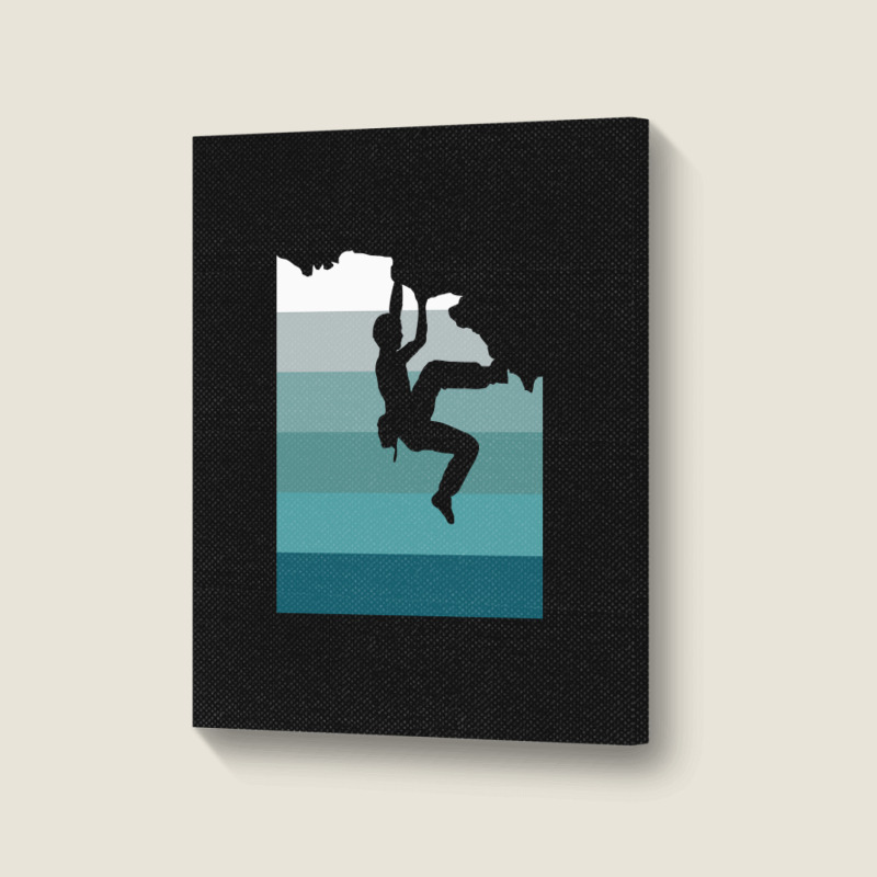 Climbing Bouldering 1 Portrait Canvas Print | Artistshot