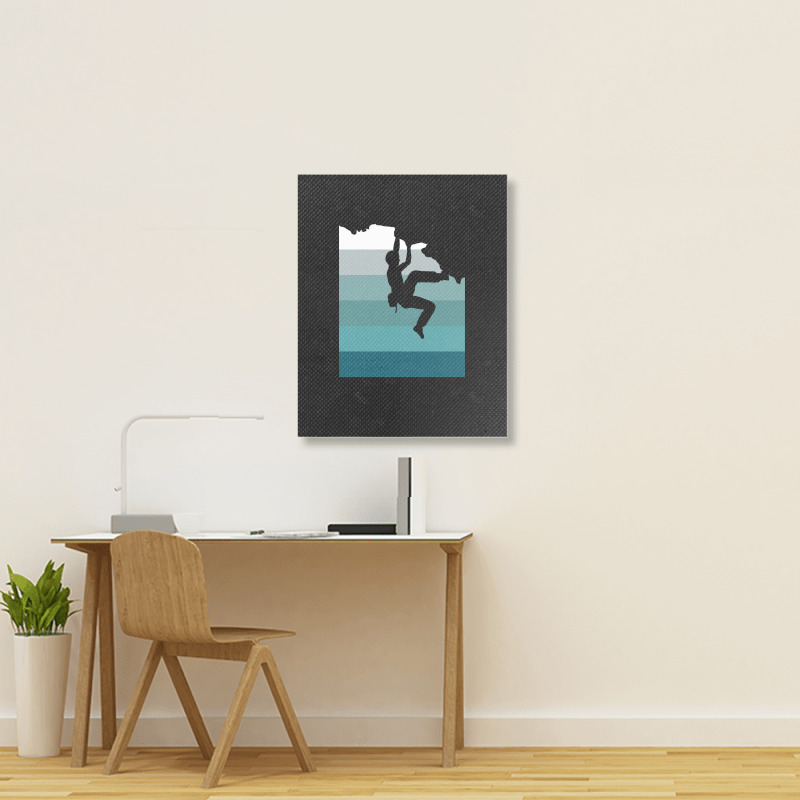 Climbing Bouldering 1 Portrait Canvas Print | Artistshot