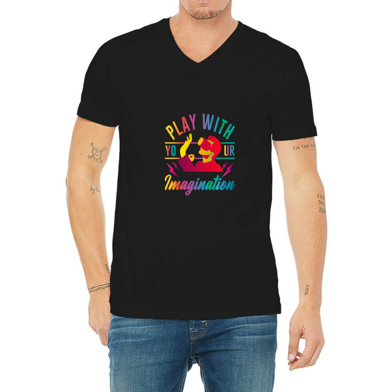 Play With Your Imagination V-Neck Tee by ThomasWaters | Artistshot