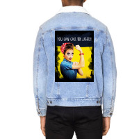 You Can Call Me Jiggly Poster Quote Unisex Sherpa-lined Denim Jacket | Artistshot