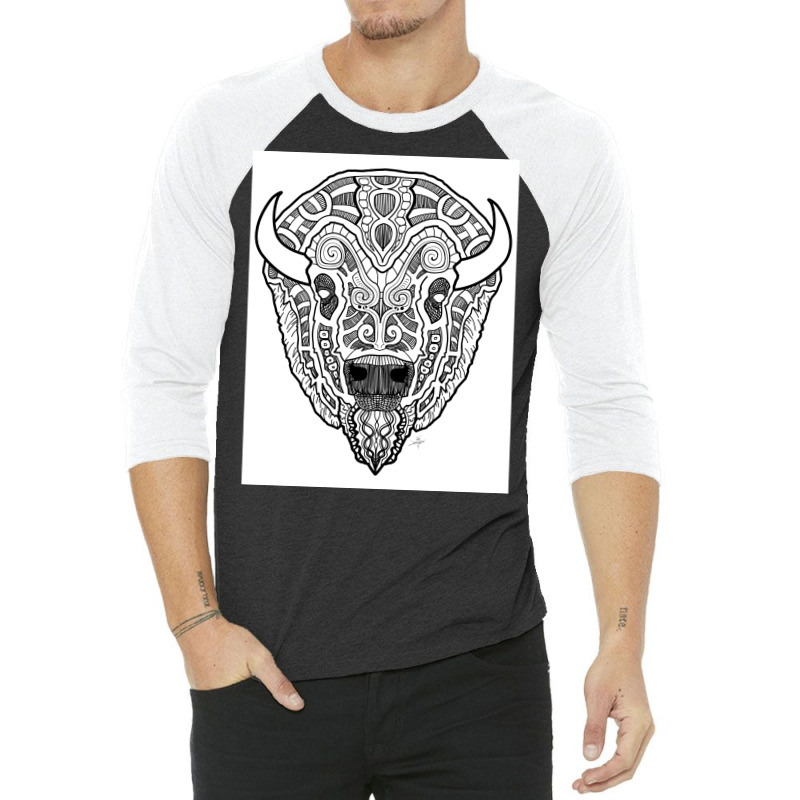 Norse Bison  Gift Cute 3/4 Sleeve Shirt | Artistshot