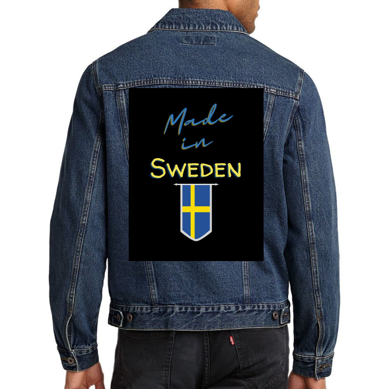 Swedish Flag Stockholm Viking Gift Funny Sweden  Vintage Retro Men Denim Jacket | Artistshot